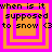 Four identical pixelated display orange squares with pink borders and text reading 'when is it supposed to snow <3' on a pink background