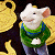 A pixelated animated contact sheet showing a cartoon mouse character in green sweater and blue pants on the left, with a green background displaying "Original Icons .com" text on the right.