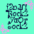 Pixelated text and pink square accents on a cyan background, with animated changes to the position of pink squares.