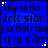Blue background with black pixelated text reading 'Only on tha left side yea thats tha crip side.'