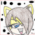 Pixelated anime-style character with gray hair, yellow cat ears, blue eyes, and a pink mouth, shown in two side-by-side frames with minor color variations.