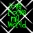 Green text reading 'love rocks my world' over a black background with white diamond-shaped lines, animated with shifting text positions