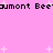 Pixelated text repeats across a pink background with scattered white starbursts, creating a static visual pattern.