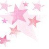 Pink star shapes of varying sizes scattered across a white background, with some stars overlapping.