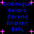 Blue text names and 'BFFL' appear on black background with pink starbursts, arranged in two with repeated
