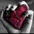 A hand holds a red rectangular object with white text, while purple lips and hearts appear in the lower section.