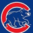 A static pixelated icon features a red circular border with white outline on dark blue background, enclosing stylized light gray text.