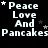 Black background with white text 'Peace Love And Pancakes' repeated in a , each instance accompanied by small white stars in varying positions