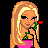 A 4x3 contact sheet of pixel art frames showing a blonde cartoon woman holding roses, with three red text bubbles reading "love", "love is", and "love is pain" in the bottom-right corner.