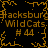 Pixelated orange text and maple leaf symbols on black background, repeated in a pattern with consistent spacing and alignment