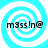 Four identical display a blue and white spiral background with black text reading "mss!n@" in the center of each