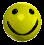 Animated contact sheet of 25 yellow smiley face icons in various shapes and expressions arranged in a 5x5 grid on black background.