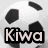 A soccer ball and a blurred oval object with text, overlaid by pixelated text reading "Kiwa Is the Best at SPORTS!".