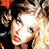 Animated contact sheet showing two frames of a celebrity-themed buddy icon with repeated blonde woman image and CoolBuddy.com text on blue background.