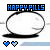 A static contact sheet of two identical animated frames showing a pixelated white pill-shaped object with blue text above and heart icons below, displayed on a gray transparency background.