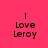 A pink background with four white rectangular bars positioned around the text 'Love Leroy' in black pixelated font, each bar appearing and disappearing sequentially.