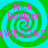 Four identical display a green spiral on cyan background with pink text reading "Nick Doelger Is AWESOME!" in pixelated font