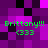 Pixelated green text 'Brittany!!!' and '(333)' on a purple and black checkered background with no visible animation changes.