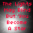 Red text on a dark background with bright light effects, arranged in four showing sequential animation changes