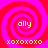 Four identical pixelated spiral patterns with red and magenta colors, each containing yellow text reading 'ally' at center and 'xoxoxoxo' below.