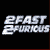 A split-screen buddy icon featuring the text "2 FAST 2 FURIOUS" on a black background and a green car with blue accents on a pixelated background.