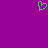 Green pixelated heart shape on solid purple background, static image with no visible motion or text.