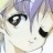 A 48x48 pixel animated buddy icon featuring a split composition with an anime-style character on the left and text elements on the right, displayed as two sampled frames in a contact sheet layout.