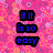 Pixelated blue text on pink floral background with black outlines, displaying phrases about falling in love.