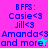 Pixelated text listing BFFS names with heart symbols on a split background, featuring a small star symbol in one version.