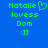 Green pixelated text and symbols on a solid blue background, with one version featuring a heart symbol replacing the 'o' in 'Natalie'.