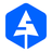 Blue hexagonal shape with white stylized arrow pointing upward inside, rendered in pixelated style.