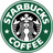 Green circular icon with white text 'STARBUCKS COFFEE' surrounding a grayscale siren logo, pixelated rendering.