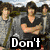 Four- of celebrity images with overlaid text reading "Don't Ever Take Me-Ni-Joe" in white block letters on black backgrounds