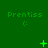 Green background with repeated 'Prentiss' text and emoticon below, featuring animated green symbols changing across frames.
