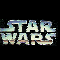 Star Wars-themed pixel art collage featuring multiple characters and symbols including the Rebel Alliance insignia, Mandalorian skull emblem, Imperial crest, Boba Fett, Darth Vader, Yoda, and Emperor Palpatine.