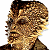 Pixelated close-up of a person's face with brown hair and light skin tones, rendered in a low-resolution style with visible pixelation.