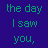 A static contact sheet of 17 frames from an animated AIM buddy icon displaying romantic text phrases on a dark blue background with green and white typography.