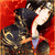 Anime-style character with dark hair and red cape in three distinct poses against varying backgrounds.
