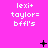 A bright pink background displays repeated text 'lexi+ taylor= bffl's' with changing symbols between