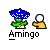 Pixel art character with green body, blue polka-dot sombrero, red star on chest; multiple poses show interactions with white ball and yellow object.