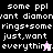 Pixelated text on a split background with a small animated character icon.