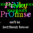 Pixelated text displays 'Payday' and 'Penalty' above 'Promise' with 'we'll be best friends forever' below, using multicolored letters on black background.