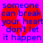 A static pixel art image with a bright pink background, featuring two red broken heart shapes and blue text reading "someone can break your heart don't let it happen".