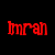 Six instances of the word 'Imran' in different colors arranged in a on black background, each with distinct pixelated font style