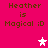 Pixelated text reads "Heather is Magical :D" on a bright pink background with two star icons, one white and one pink.