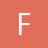 A white capital letter F centered on a solid coral background with subtle pixel-level transparency effects along the right and bottom edges.