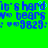 Blue pixelated text on bright green background with animated cursor blinking over 'h' in 'hard', repeated across two