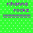 Green background with white dots, purple text 'rihanna rockz' and multiple exclamation marks in two identical