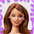 A pixelated contact sheet showing a static frame of a Barbie doll on the left and green text reading "Original Icons .com" on the right against a dark background with purple accents.