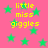 Pink background with green stars and yellow text reading 'little miss giggles' in pixelated font.